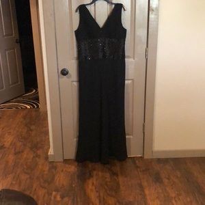 Black beaded gown